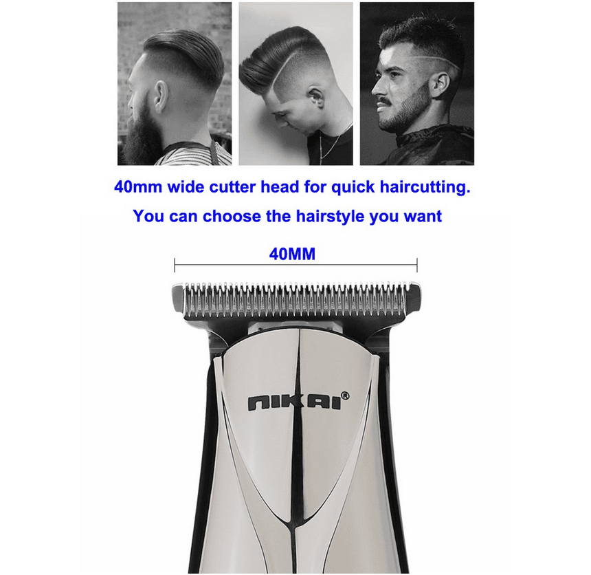 Nikai NK-2214 Tondeuse à cheveux rechargeable en forme de T – Image 4